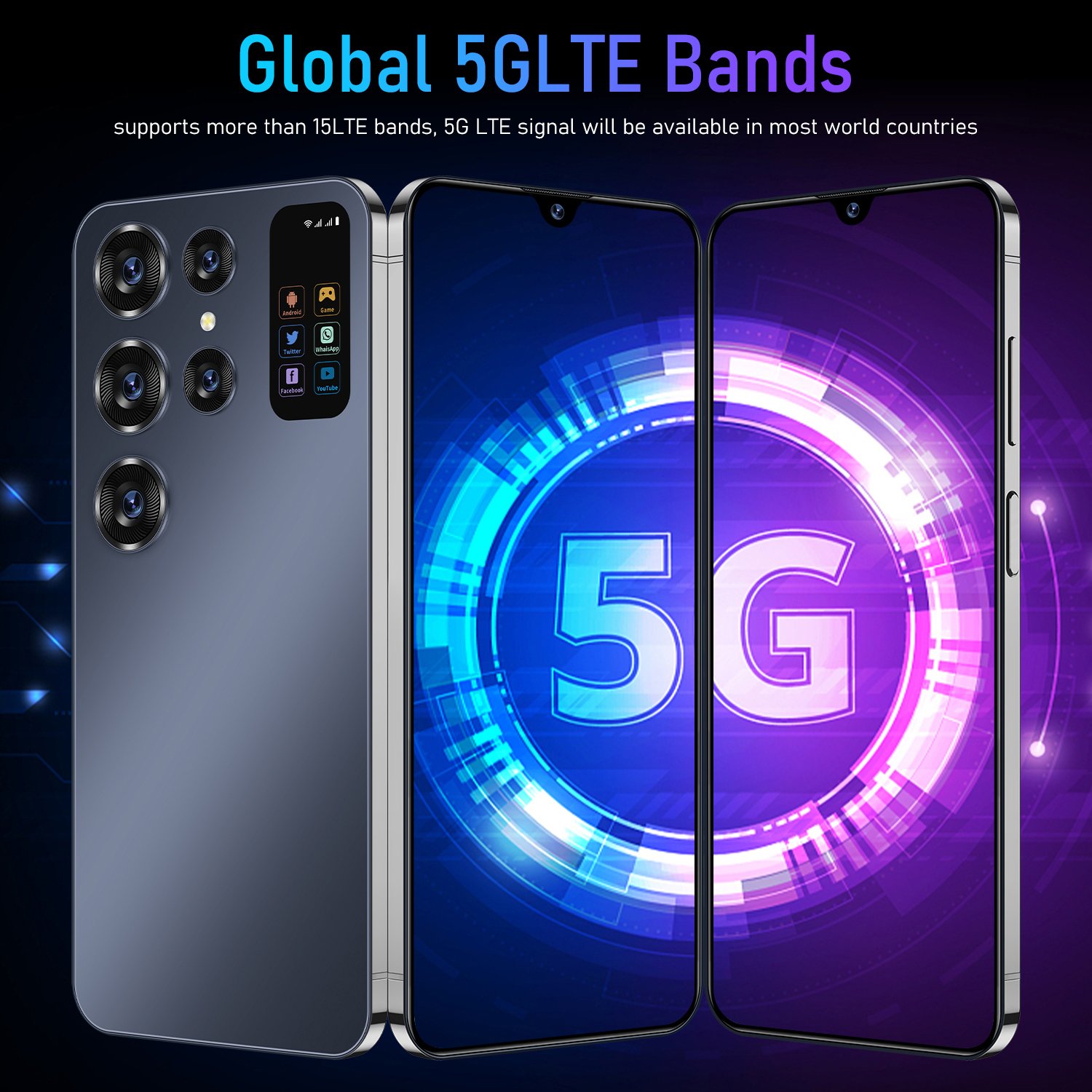 High Equipment 2025 New Arrival S24 S25 Ultra 5G Smartphone 22+2TB Unlocked Dual Sim Android 14 Cheap Factory Cheap Mobilephones