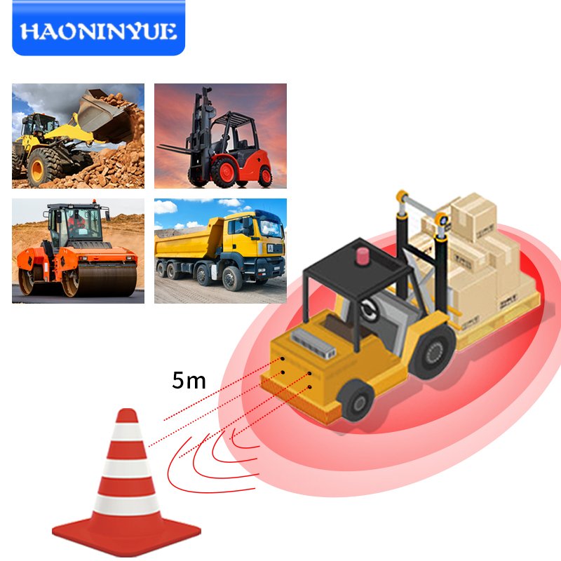 Forklift Reverse Anti-Collision System Security Universal 10-80V Area Alarm Anti-Interference Warning Reverse Radar