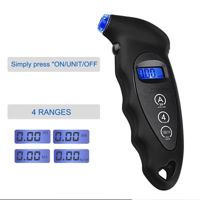 Digital Tire Diagnostic Gauge 150 PSI 4 Setting Backlight High Monitoring Car Tire Pressure Gauge LCD Display
