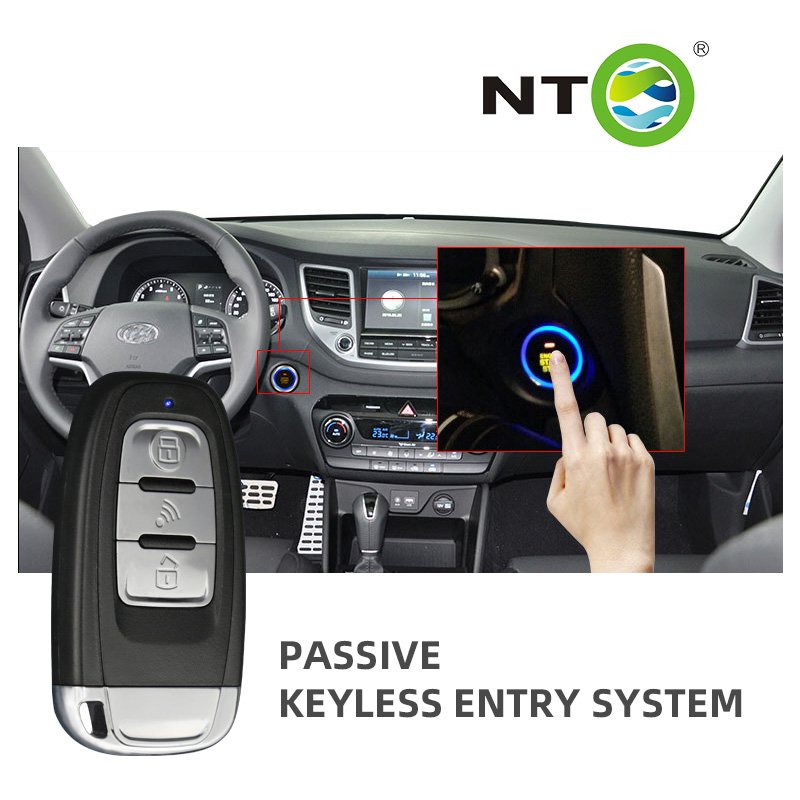 NTO Passive Keyelss Entry Car Remote Starter Alarm Security System Pke Push Button Engine Start Stop System