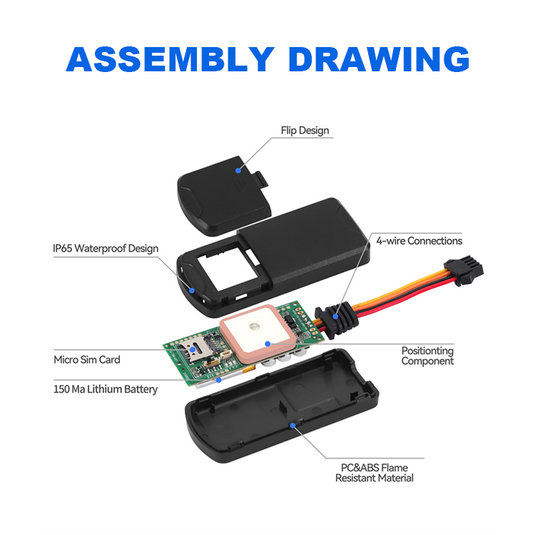 Factory Direct Supply Quantity Discount Two-Wire Wired Security Protection Car Gps Tracker for Car