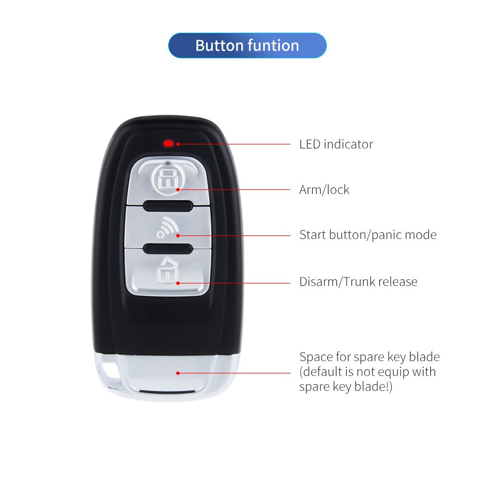 Factory Wholesale Price EASYGUARD EC003 DC12V Car Alarm System with PKE Passive Keyless Entry & Remote Start Starter