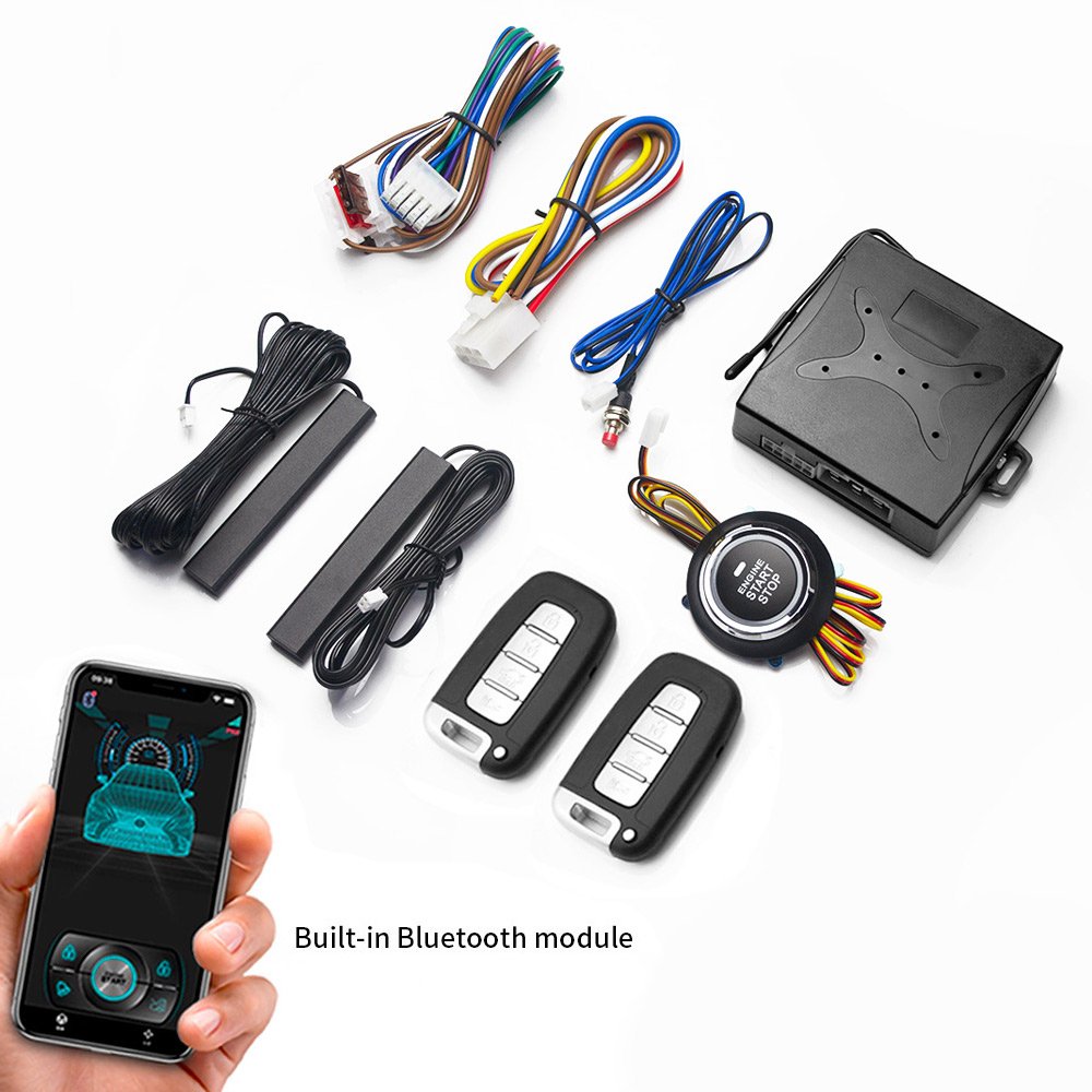 Hot Sales Mobilephone Remote Control Universal 12V Car Engine Start One Button Start Stop Autostart PKE Keyless Entry System