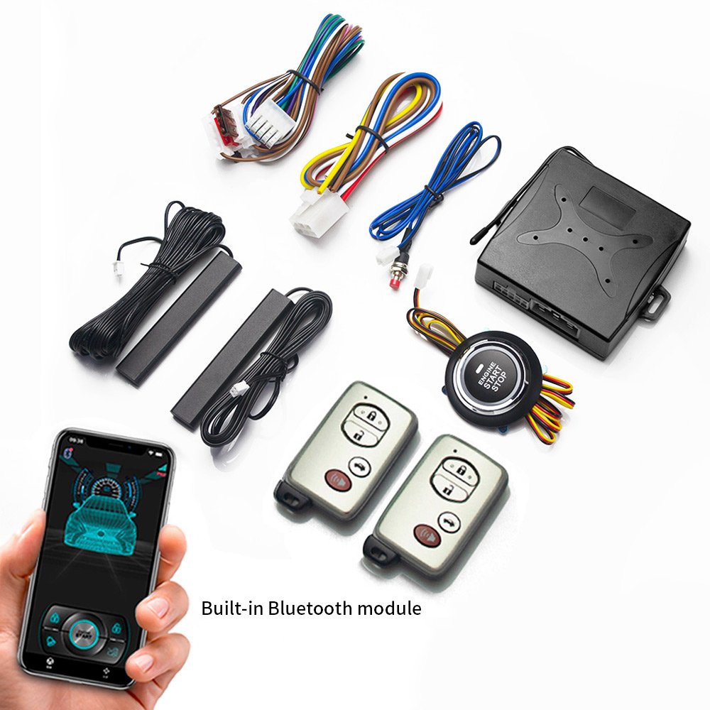Hot Sales Mobilephone Remote Control Universal 12V Car Engine Start One Button Start Stop Autostart PKE Keyless Entry System