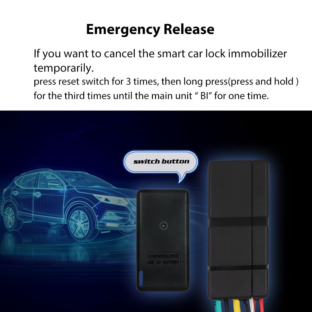Vjoycar Rfid 2.4ghz Wireless Immobilizer Car Engine Lock Anti Theft Card 12V Car Security System Anti-hijacking Car Alarms