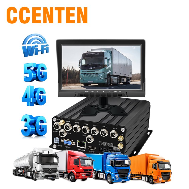 8-Channel Advanced Night Vision Vehicle DVR System HD Recording GPS Tracking Remote Monitoring 4G CMSV6 Realtime Video Recorder