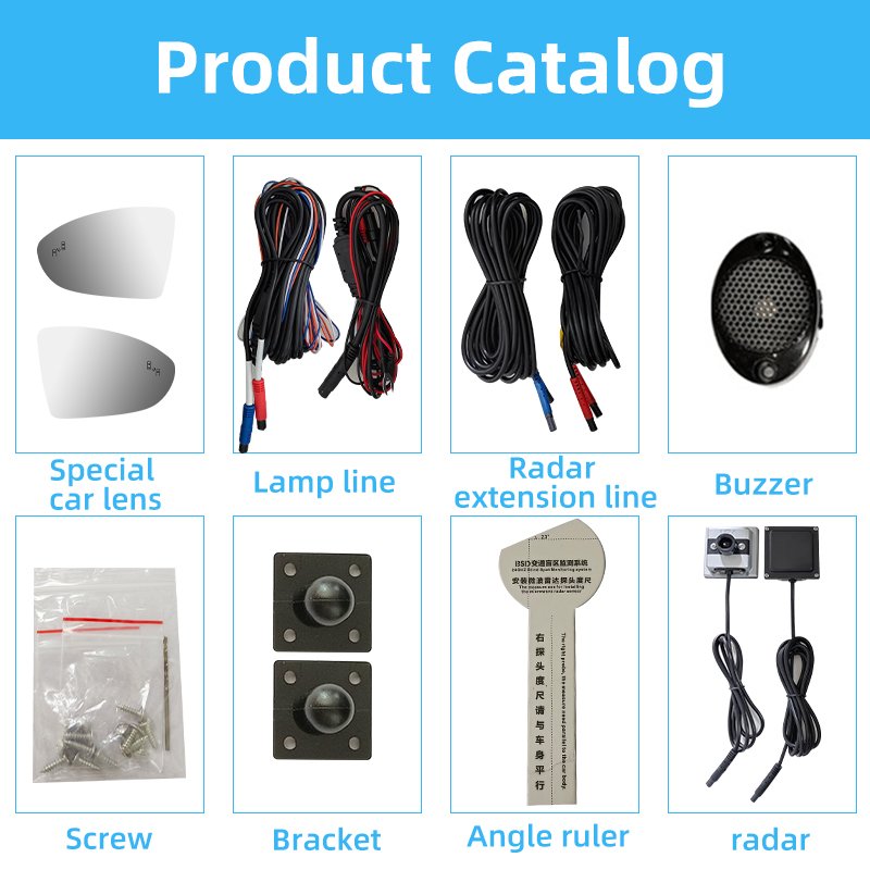 For Volkswagen Car Golf6 MK6 Golf7 Mk7 Passat B6 B7 B8 Bsd Blind Spot Mirror 24GHz Microwave radar Bsm Lane Change Assistance