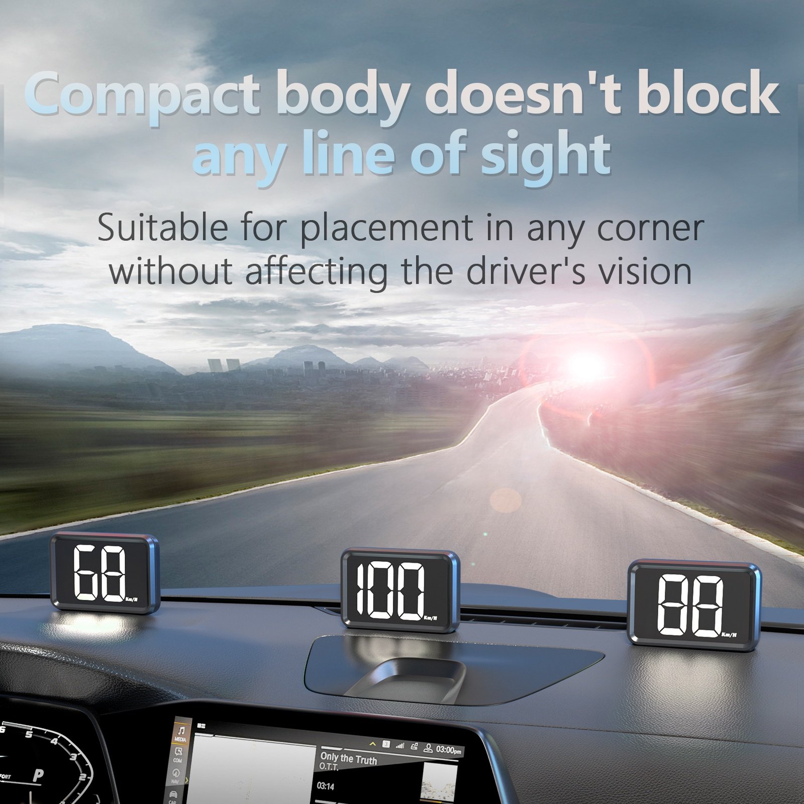 2025 New X1 Car HUD Universal GPS Speedometer Plug and Play Head up Display