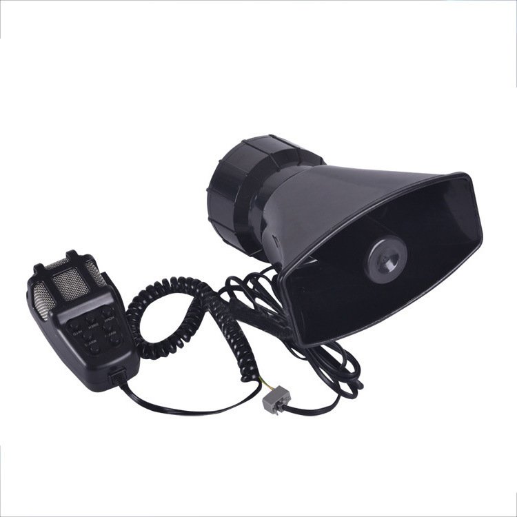 12V 100W 7 Sound Blue Flashing Speaker Wireless Electronic Siren Loud Car Warning Alarm Fire Siren Horn Speaker With Light