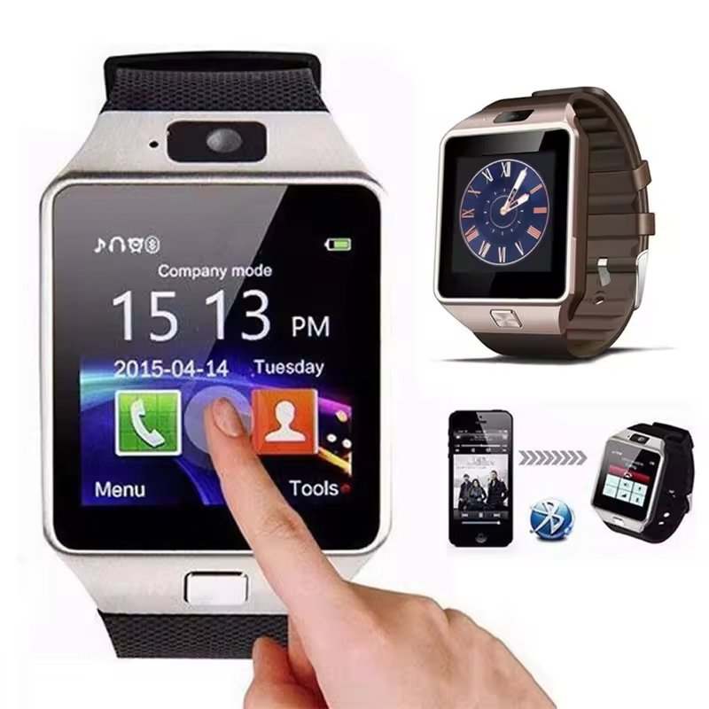 2024 Wholesale DZ09 Smart Watch Mobile Video Call Watch Camera Touch Screen Reloj IP67 iOS Compass SIMA Card Phone Watch