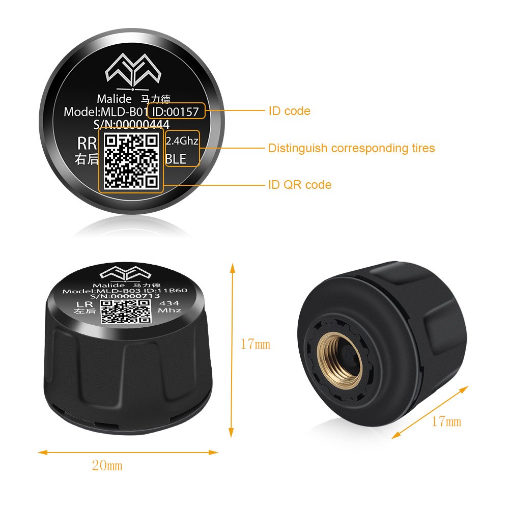 TPMS 2wheels Bicycle Bike Motorcycle Tire Pressure Monitoring System TPMS with Internal Sensor