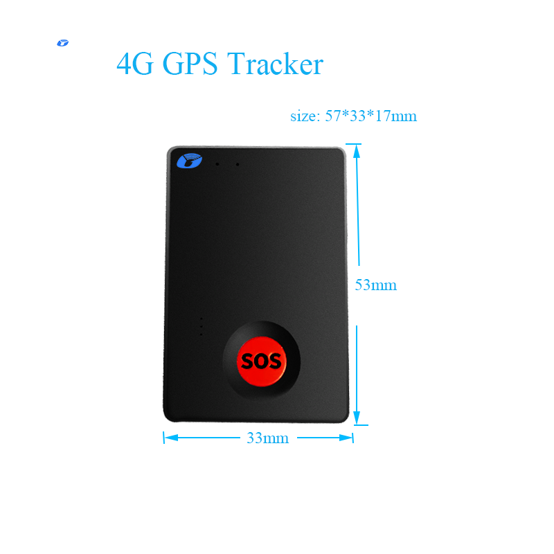 Traqueur GPS 4G Plus Audio Mini Chip Con Button De Sos Para Localizer Personas Coleira GPS Caes De Caa Mini GPS tracker