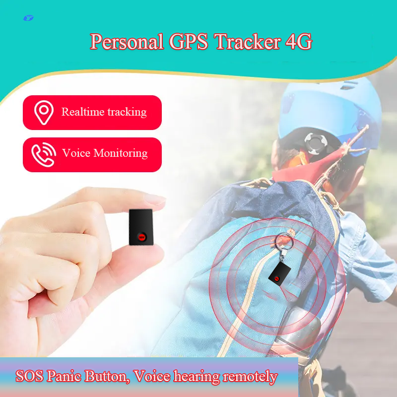 Traqueur GPS 4G Plus Audio Mini Chip Con Button De Sos Para Localizer Personas Coleira GPS Caes De Caa Mini GPS tracker