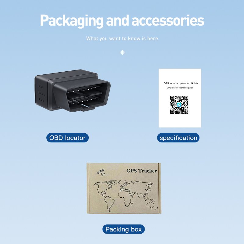 Mini OBD GPS Tracker Real-Time Location Detector Car Alarm & Anti-Theft Tracking Device With 4G & 2G Network Capacity