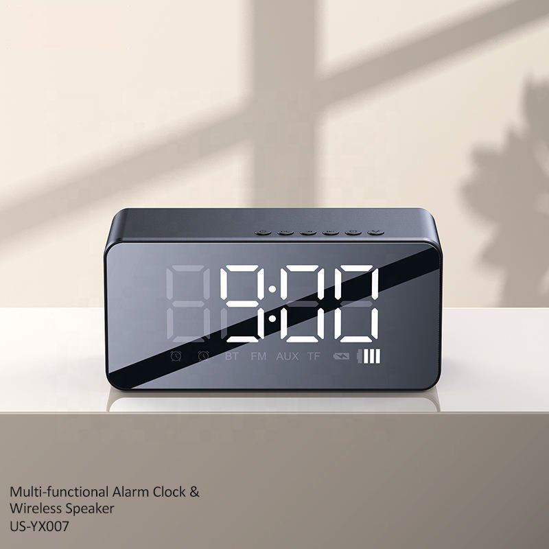 New Arrival Portable Wireless Speakers Alarm Clock Car Home BT Speaker Wireless Retro Speaker