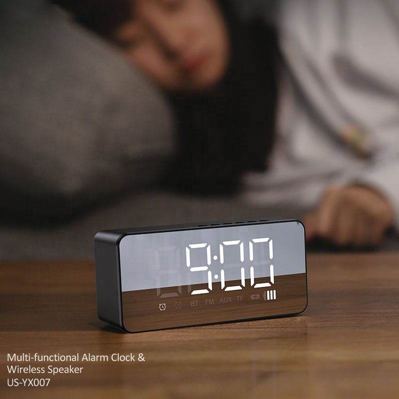 New Arrival Portable Wireless Speakers Alarm Clock Car Home BT Speaker Wireless Retro Speaker