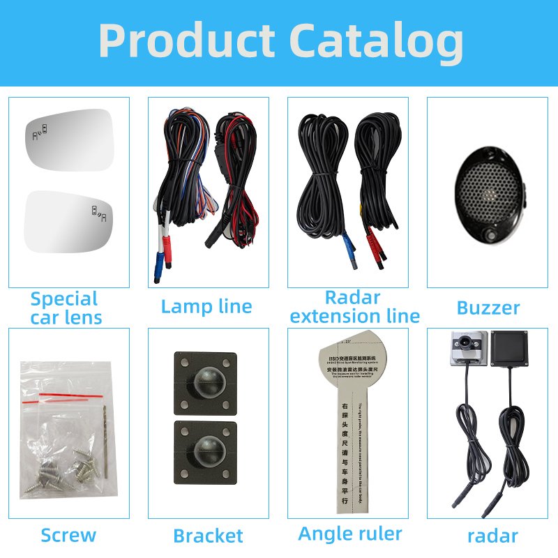 24HZbsd Blind lane Change and Wire Assist Is Applicable to Mazda 6 Cx5 Cx9 Axela Rearview Mirror Bsm Blind Spot Detection System