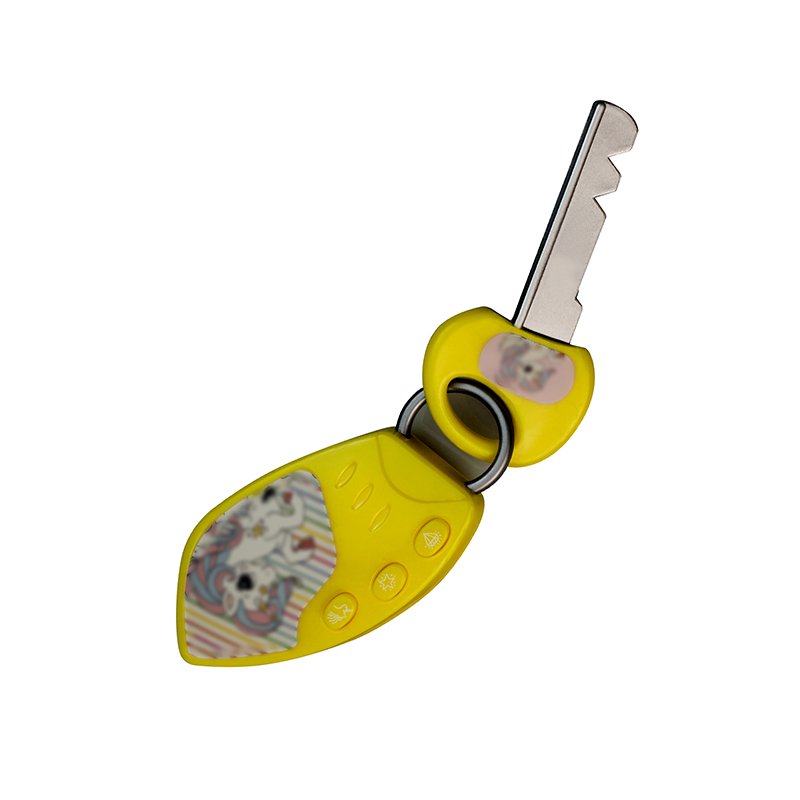 Car Remote Key Chain Rings Buttons Can Press with 3 Sounds IC Kids Toys Cars Educational Travel Role Pretend Play Accessories
