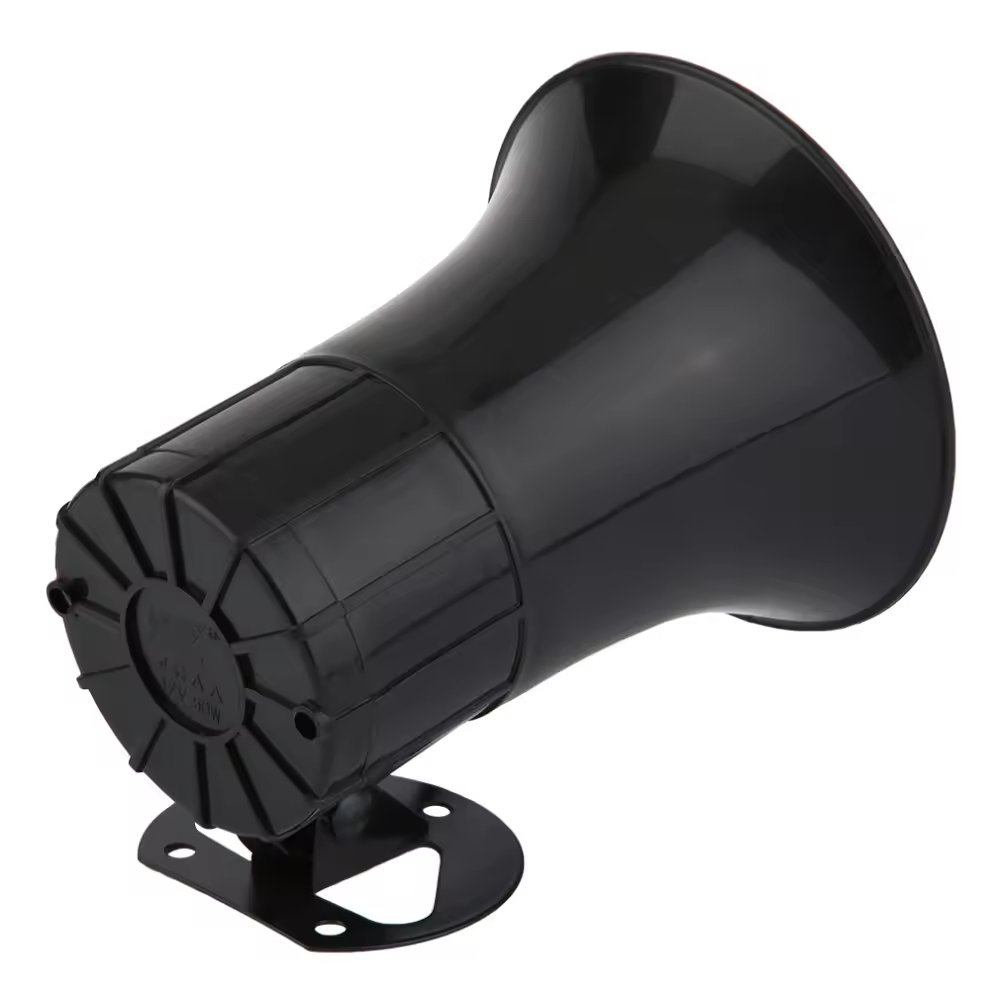 12V 50W Black 7 Sounds Tone Horn Loud Alarm Motorcycle Car Loudspeaker Alarm Siren Speaker Alarm for Car Van Truck