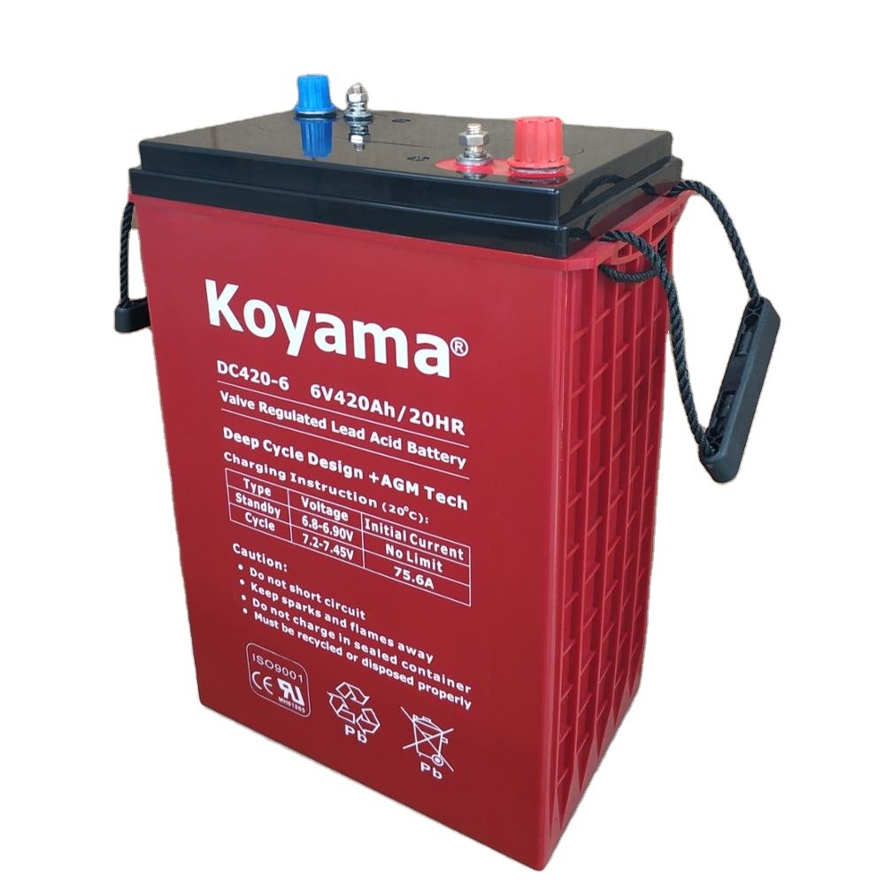 Factory Price 6V 420AH DCG420-6 Deep Cycle Gel Battery for Yacht ,Golf Cart, Forklift, Crane