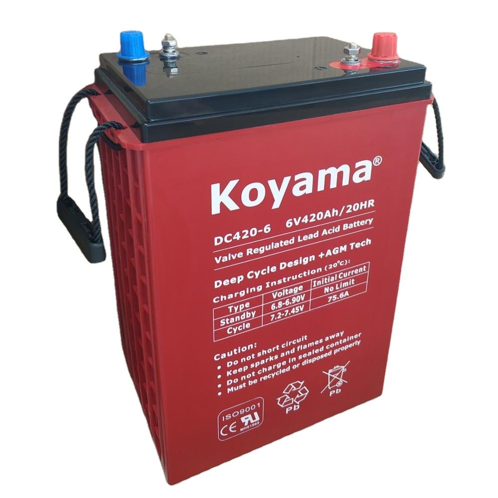 Factory Price 6V 420AH DCG420-6 Deep Cycle Gel Battery for Yacht ,Golf Cart, Forklift, Crane