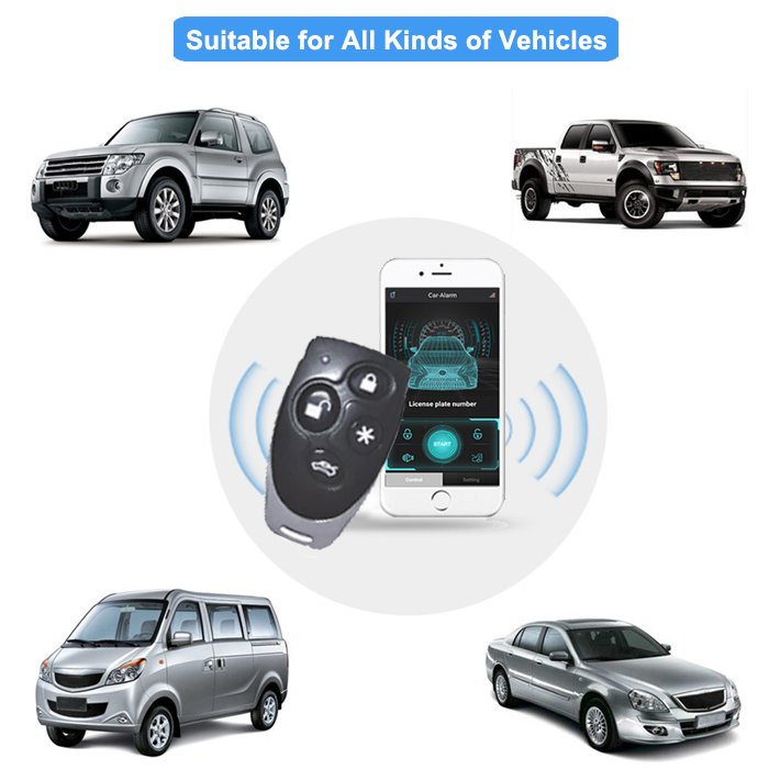 With Bluetoh APP Central Locking Car Alarm Manual Specially Car Alarms and Optional Ultrasonic Sensor Hot Sale in South America