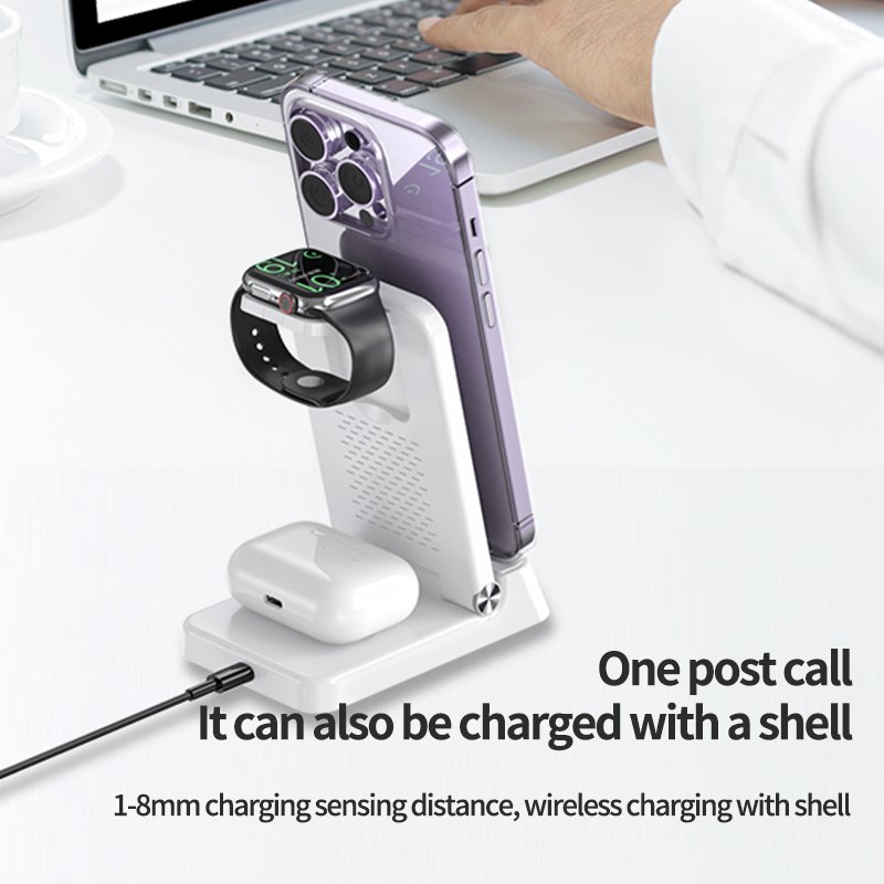 3 in 1 Wireless Charger Functions Microphone 5 in 1 for Car Alarm Clock Wireless Charger Dropshipping Products 2023