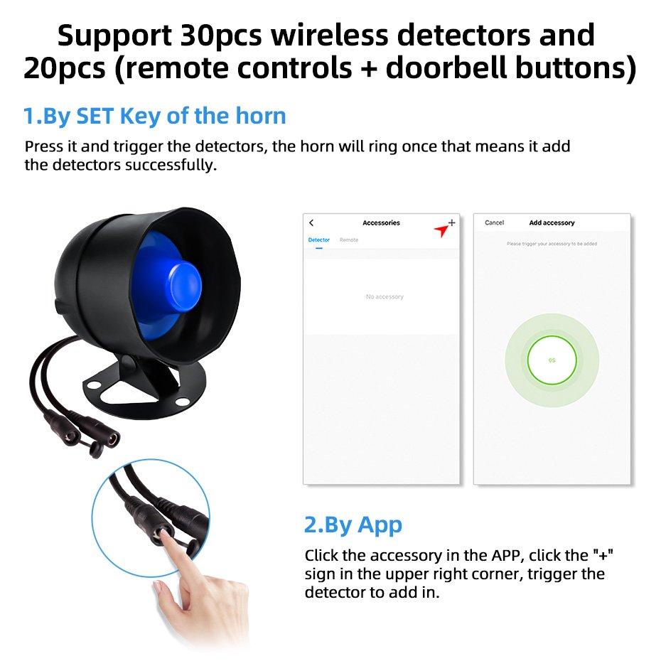 KERUI Wireless Siren Home Car Alarm System 120dB Horn Indoor Outdoor Security Siren Kit With Remote Control Door Infrared Sensor