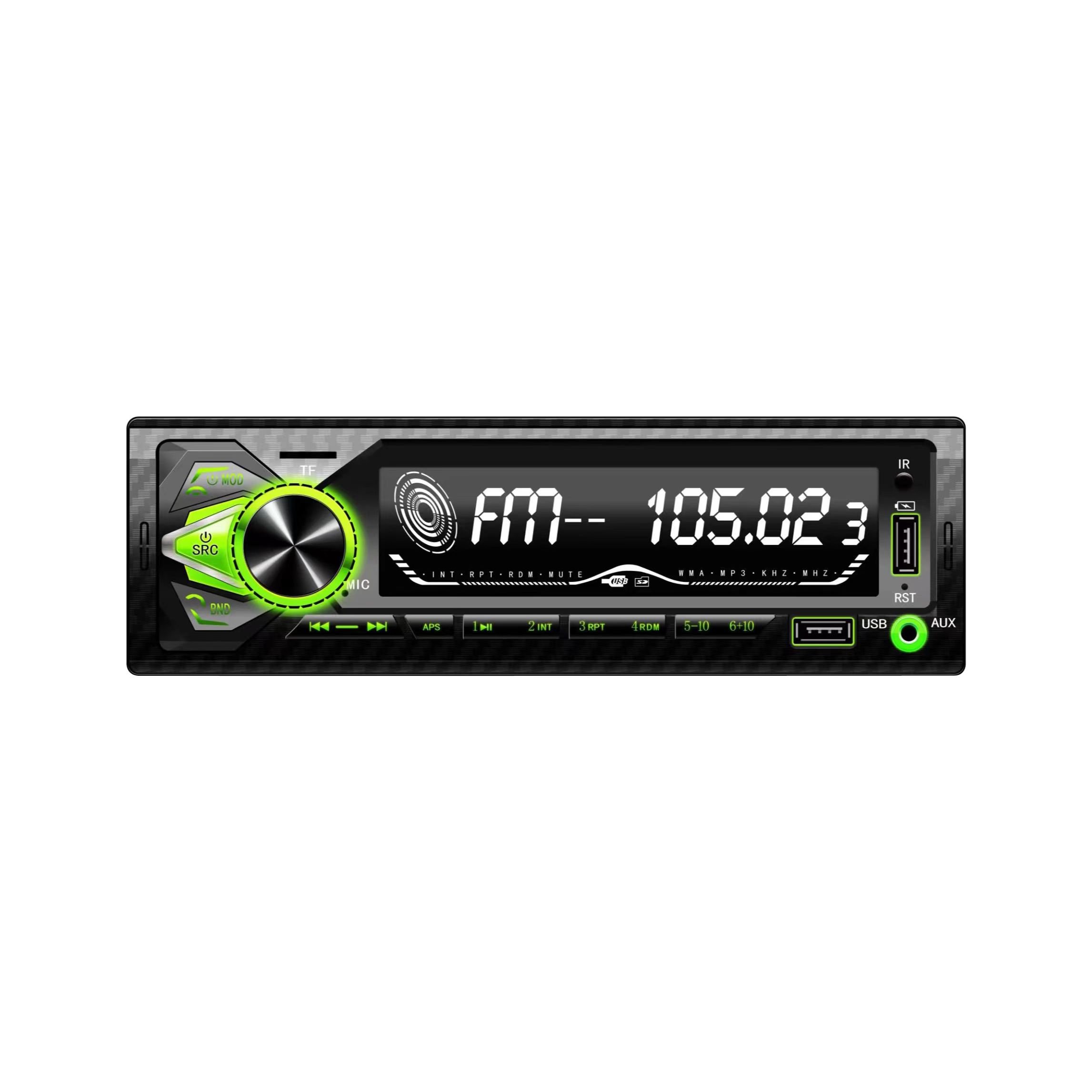 Car MP3 Player with BT EQ Music Support TF Alarm Clock 7 Colors USB 12V LCD 1din Car Audio