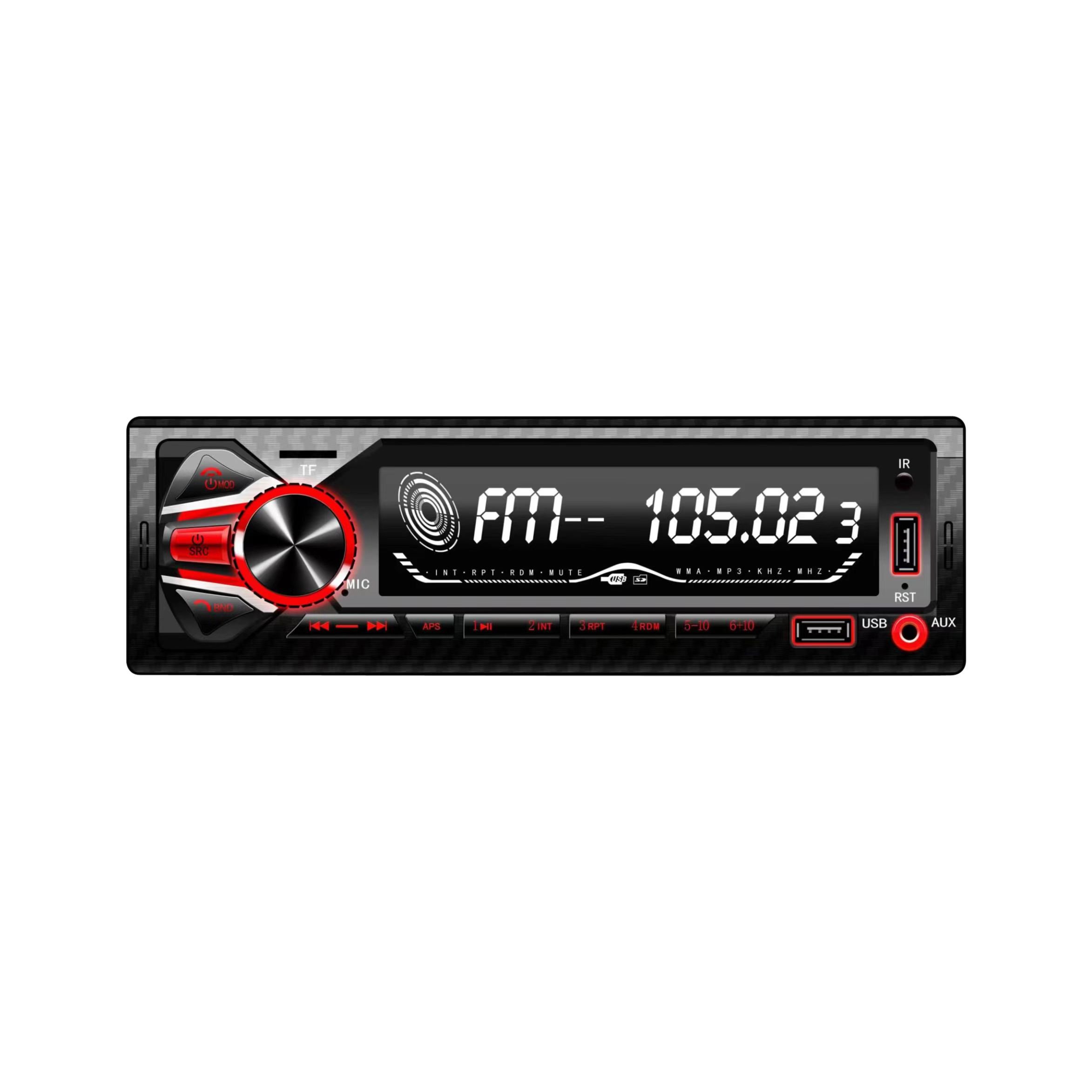Car MP3 Player with BT EQ Music Support TF Alarm Clock 7 Colors USB 12V LCD 1din Car Audio