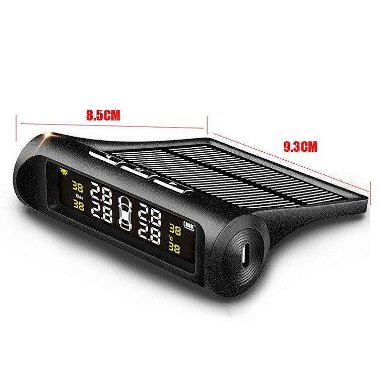 Solar Windshield TPMS Tire Pressure Monitoring System Car Wireless Tyre Pressure Alarm Internal Pressure Sensor