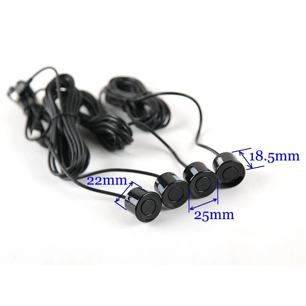 8 Colors Sensor Optional 12V Car Parking Sensor System 4 Sensors 22 mm With Buzzer Reverse Backup Radar Buzzer System for Car