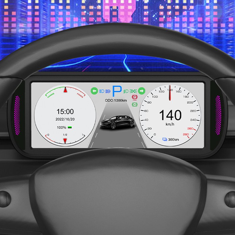 Car HUD Head-up Display Instrument Model3 and Y Dedicated 7-inch Multifunctional LCD Meters Lossless Installation
