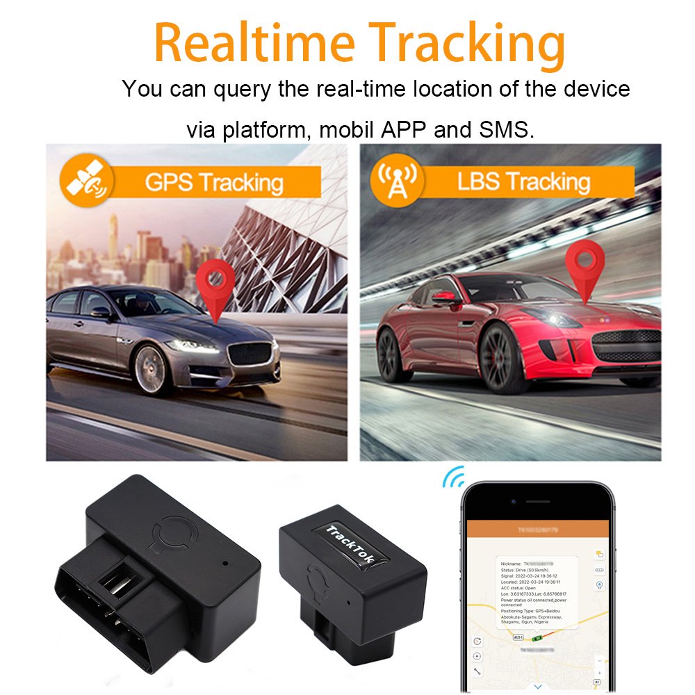 Anti Theft OBD Vehicle GPS Tracker Device With History Trace Playback and Real Time Positioning for Fleet Management