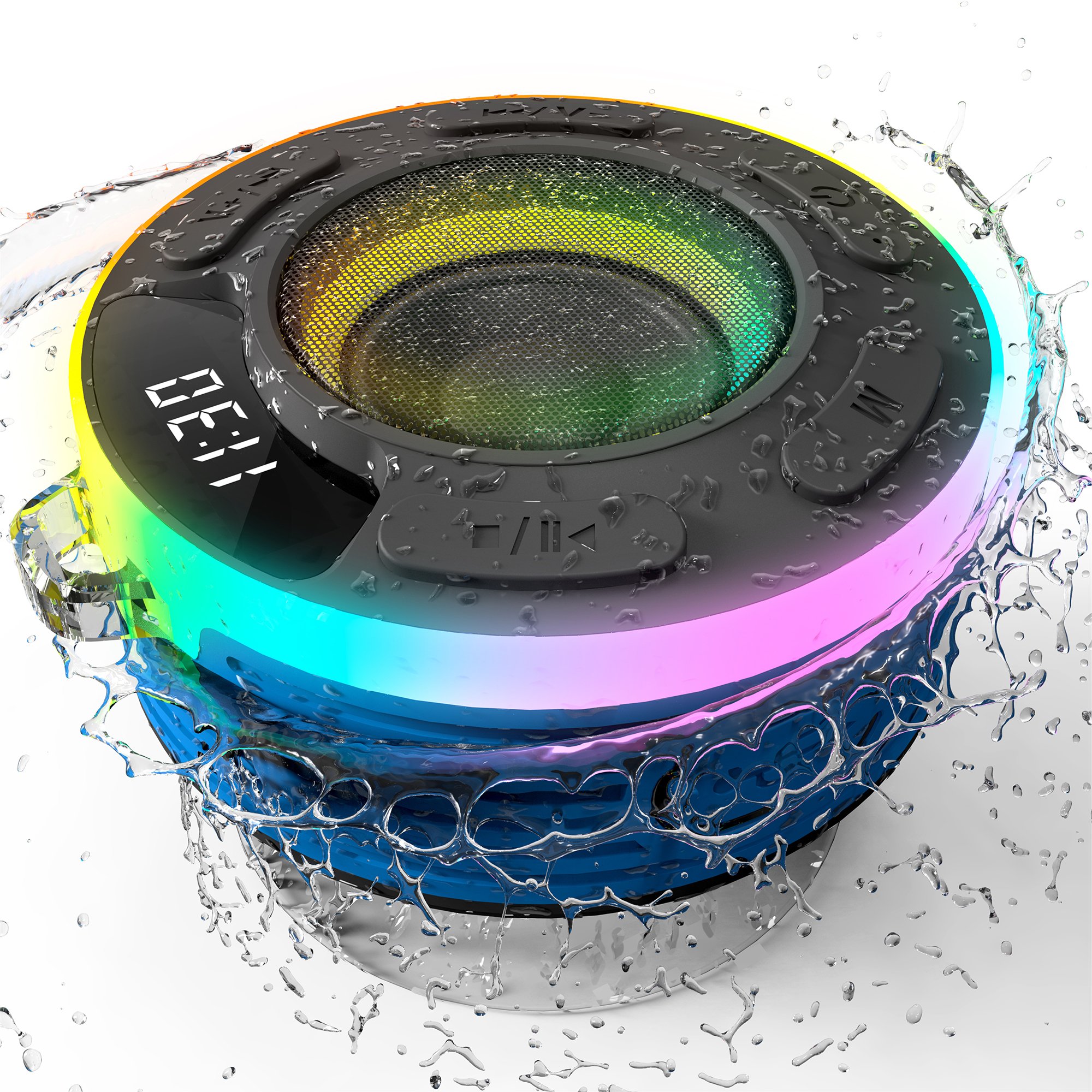 Portable IPX7 Waterproof Bt5.0 Mini Music Audio Bone Conduction LED Car Speaker Accessories Outdoor Wireless Speaker