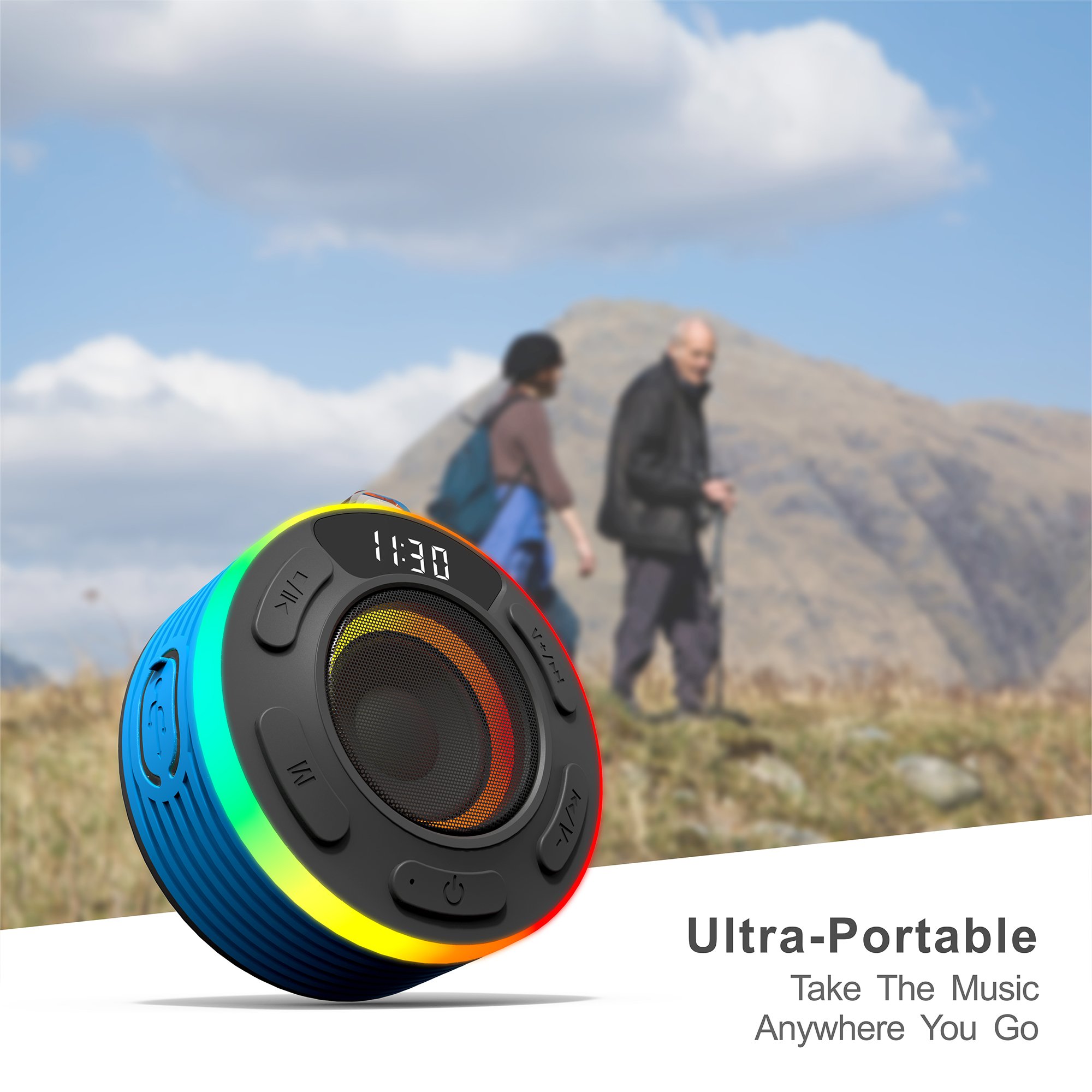 Portable IPX7 Waterproof Bt5.0 Mini Music Audio Bone Conduction LED Car Speaker Accessories Outdoor Wireless Speaker