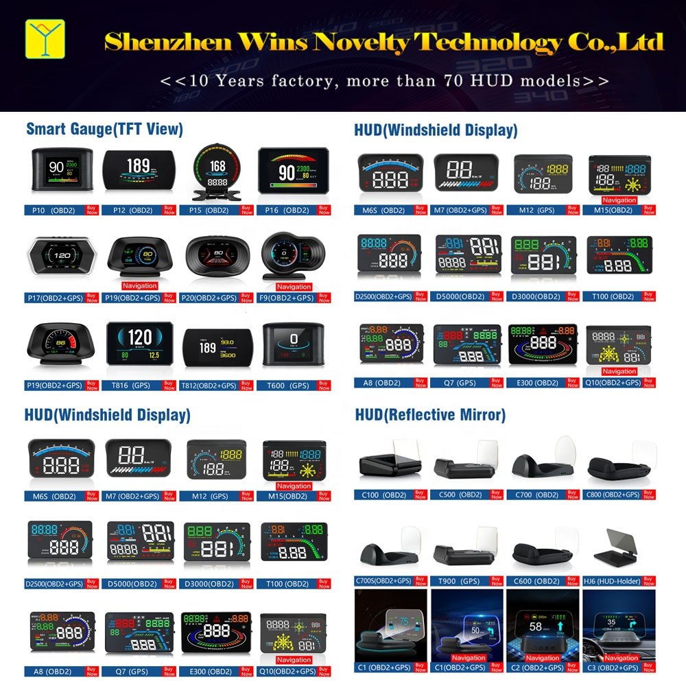 OEM Multi-language Slope Gauge P21 OBD GPS Smart Digital Gauge HUD Auto Electronic Systems Hud Display Auto Meter