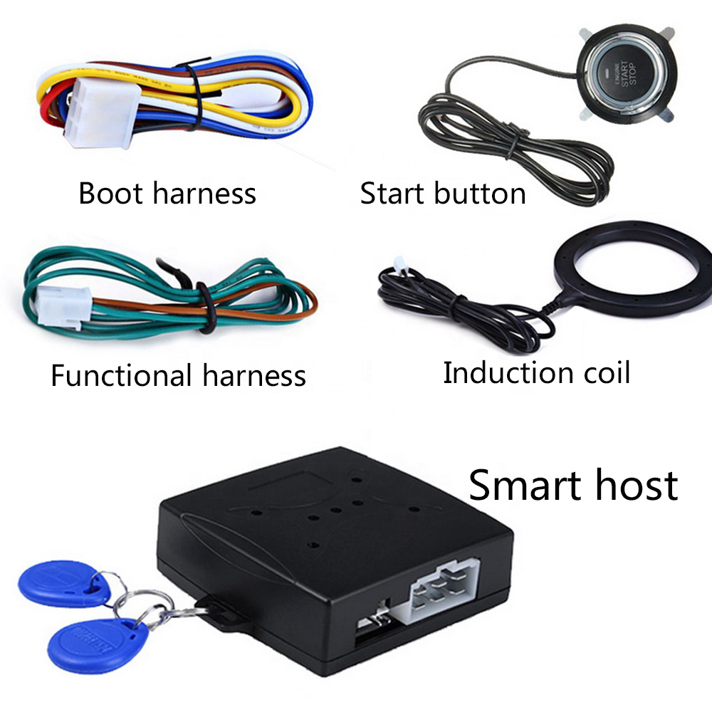 KY005 Pke Rfid Start Stop Button 2020 RFID Engine Lock Ignition Starter Car Alarm Security