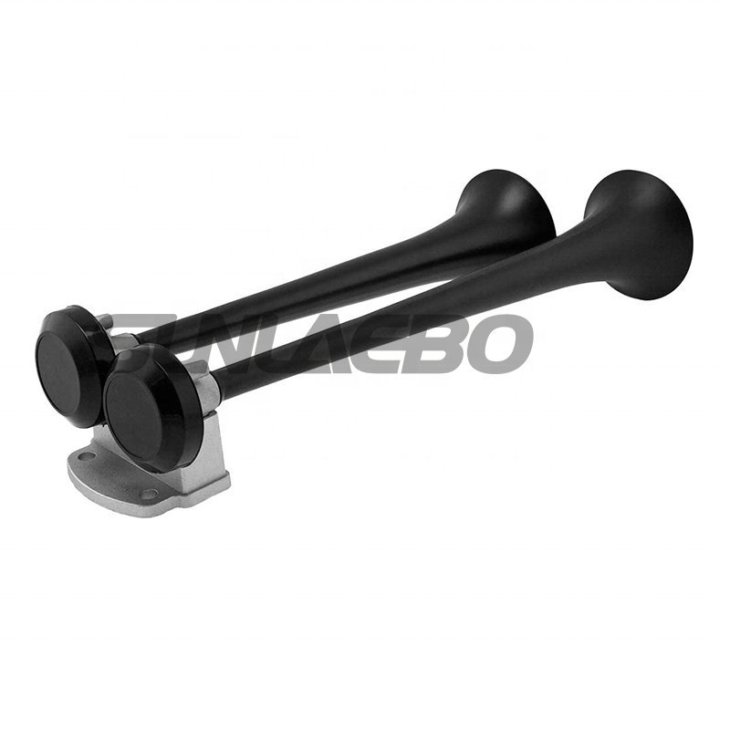 150DB Chrome or Black Dual Tone Air Horn With Two Compressors for Truck Train 12V 24V