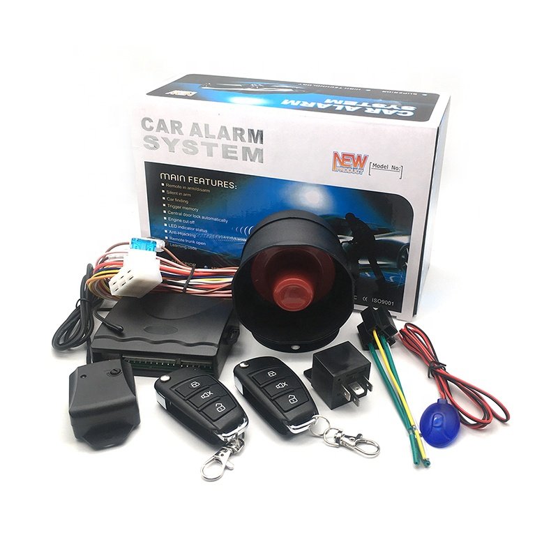12V Universal Car Alarm System Anti-Hijacking Central Locking System One Way Smart Keyless Entry Car Security System