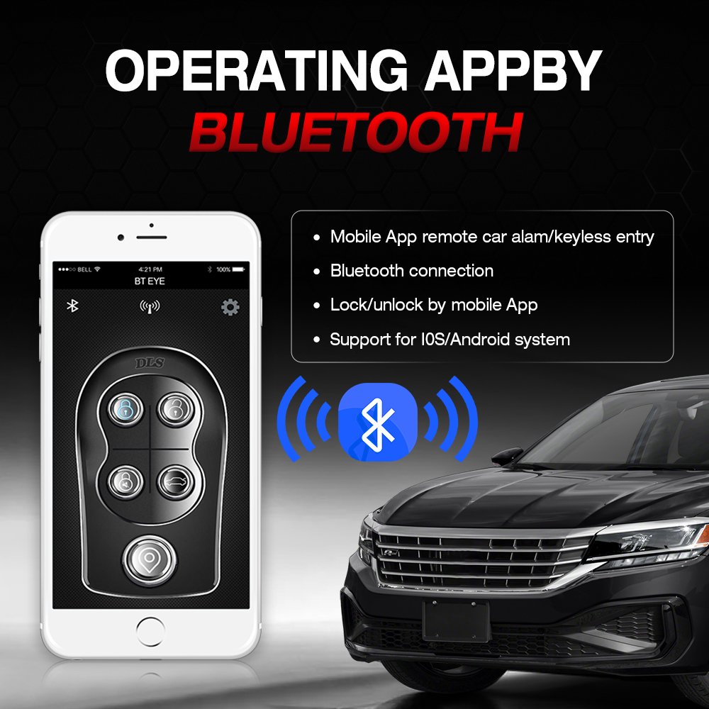 Hot Selling BT Car Alarms Anti-Robbing Anti-Hijacking Central Door Lock Unlock Car Alarm System