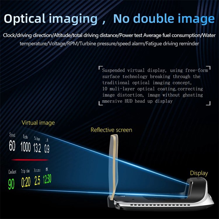 Lancol High Quality Car Automotive HUD Head Display C3 Head up Display Navigation Support Google Map