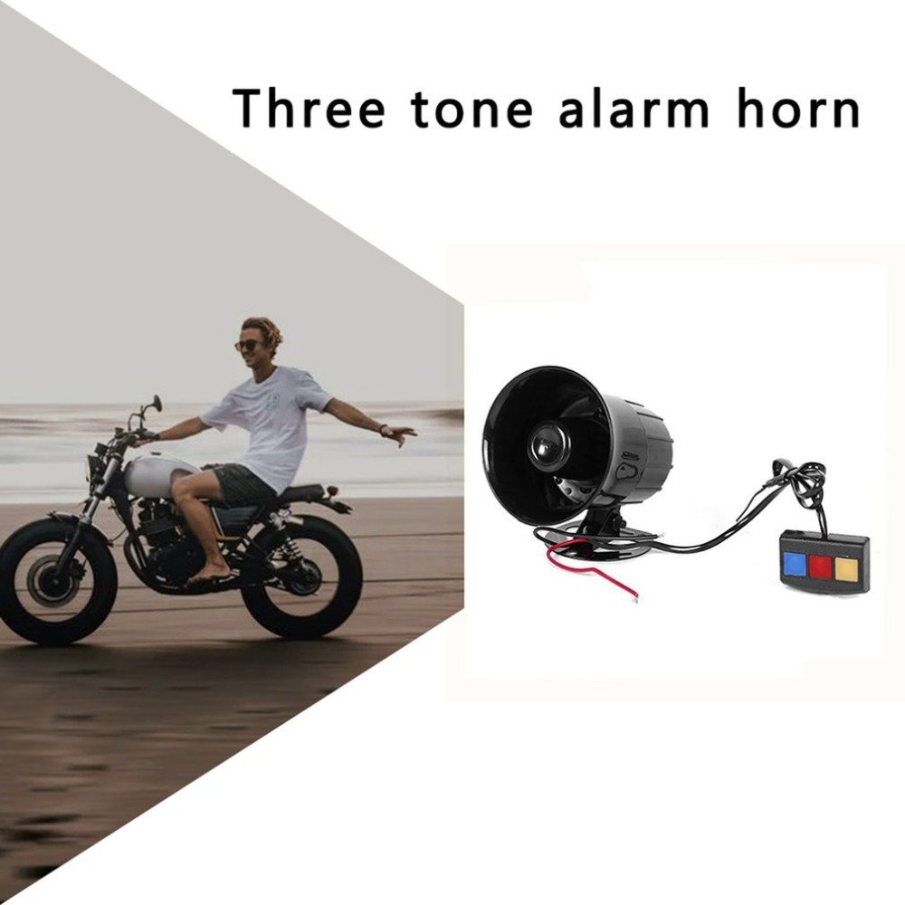 12V Car Alarm 3 Tone Sound Siren Horn Motor Siren Waterproof