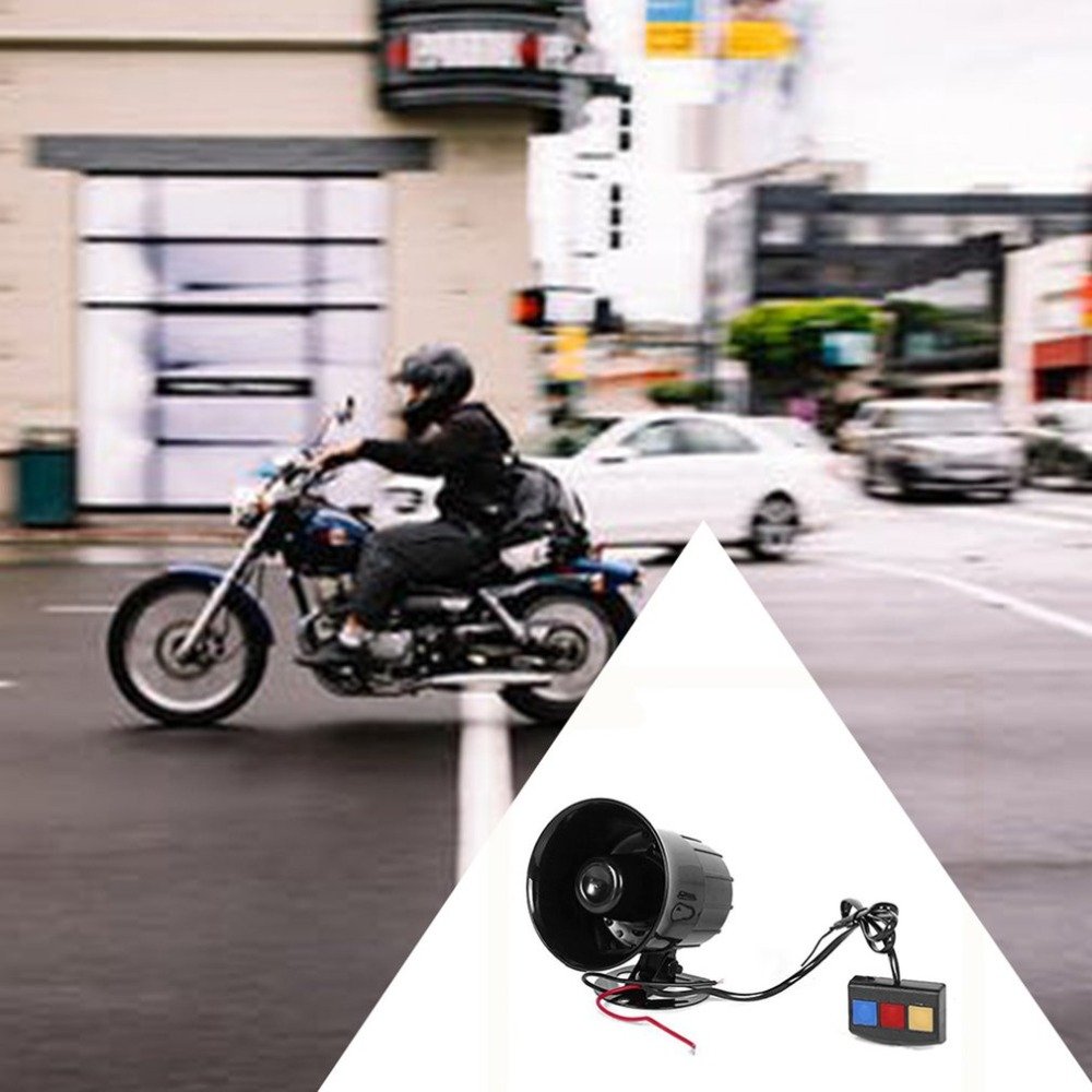 12V Car Alarm 3 Tone Sound Siren Horn Motor Siren Waterproof