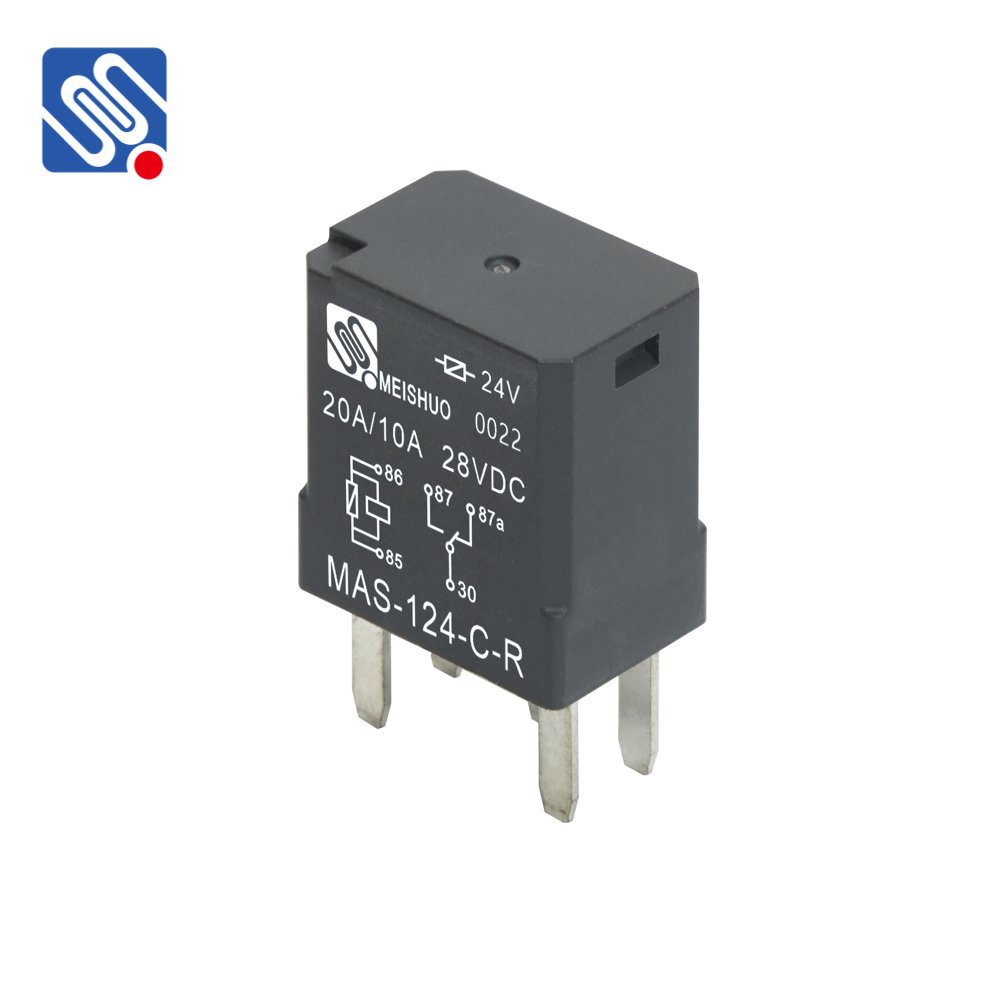 Meishuo MAS 30A 4 PIN Miniature Auto Relay Relay Socket Wiring Harness Electromagnetic Theory Sealed Car Alarm Accessory