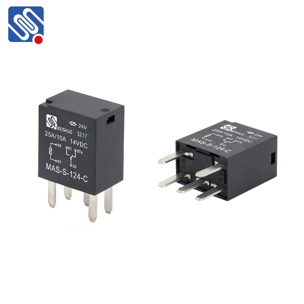 Meishuo MAS 30A 4 PIN Miniature Auto Relay Relay Socket Wiring Harness Electromagnetic Theory Sealed Car Alarm Accessory
