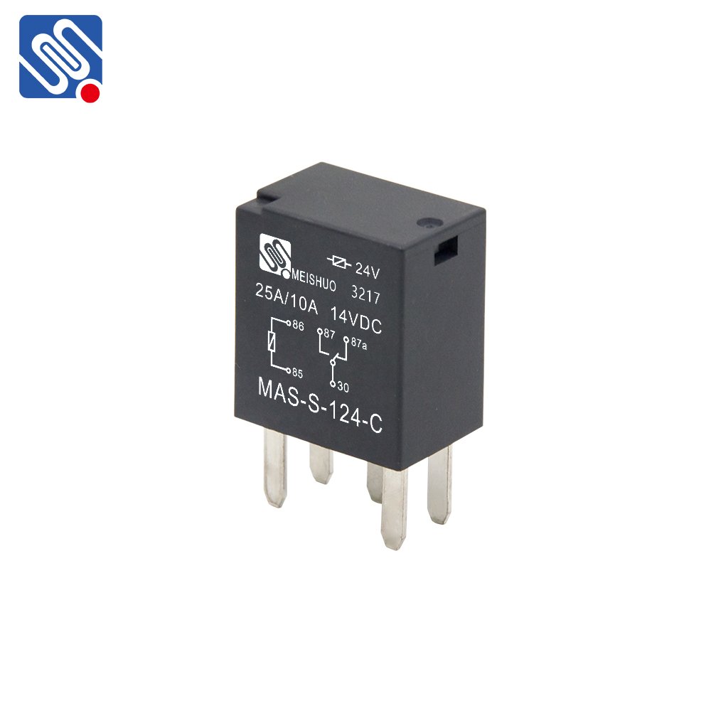 Meishuo MAS 30A 4 PIN Miniature Auto Relay Relay Socket Wiring Harness Electromagnetic Theory Sealed Car Alarm Accessory