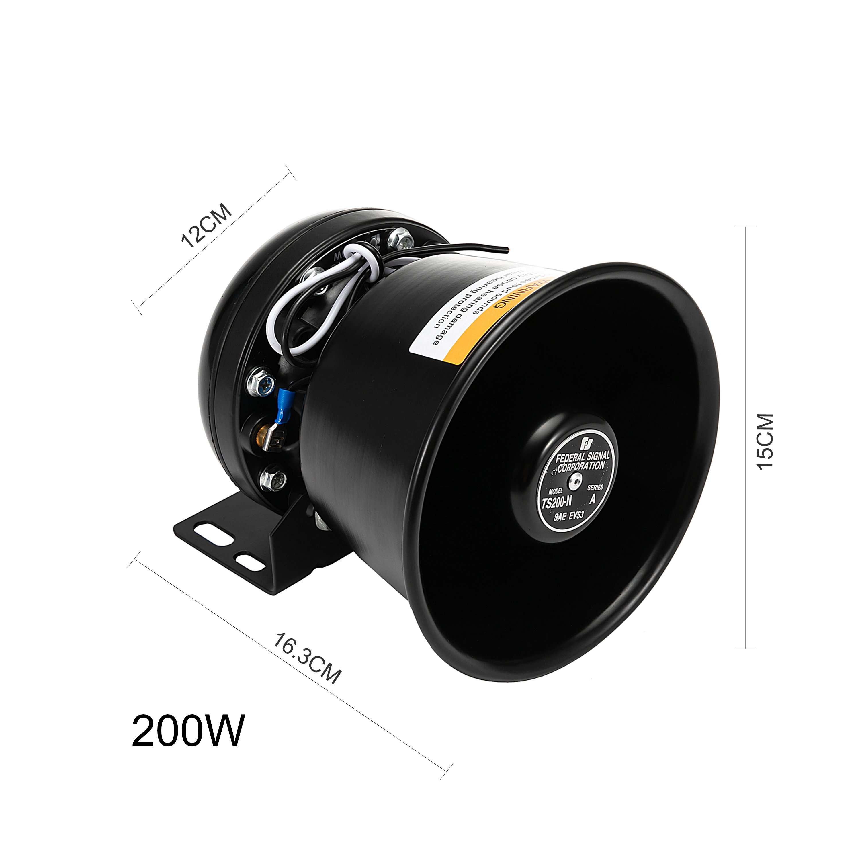 High Quality 200W round Plastic Siren Horn Speaker Applicable to Various Car Models