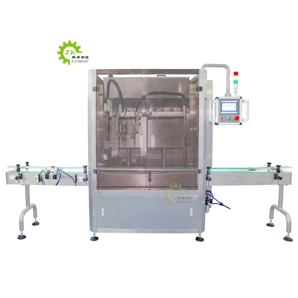 ZXSMART Auto Double Tracking Heads 1L 5L Plastic Bottle Automatic Brake Fluid Motor Oil Filling Machine Car Engine Food Glass