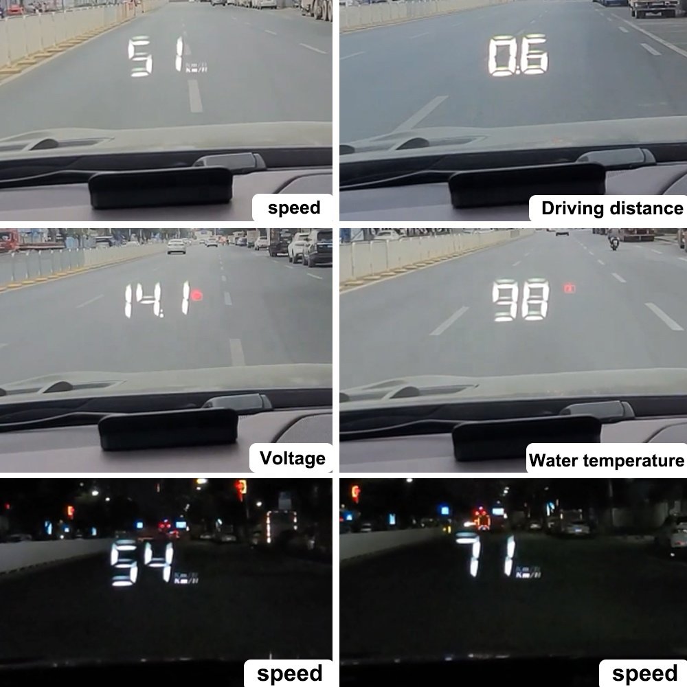 WiiYii Car HUD Factory M3 Windshield Window Display Speed Water Temperature Speed Heads up Display for Car